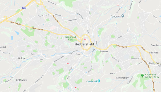 regional map huddersfield